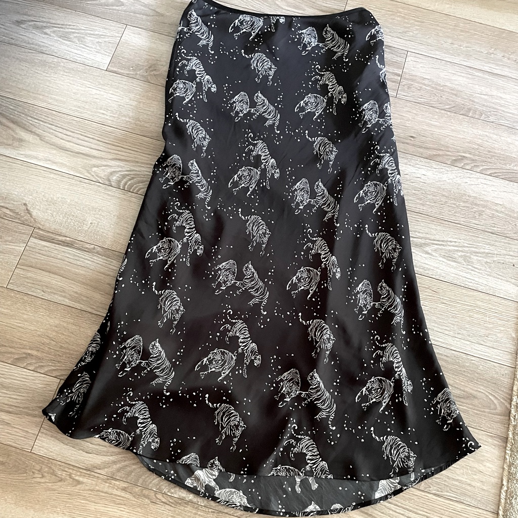 David Lerner Tiger Print Skirt.